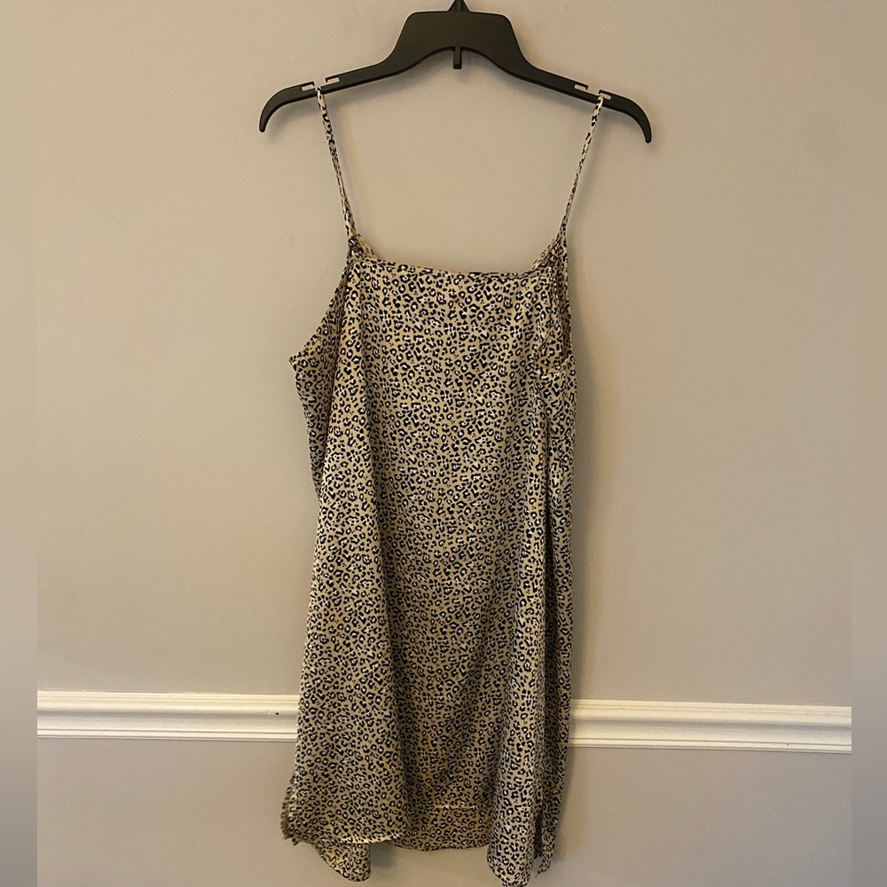Maidenform cheetah print sleepwear slip dress. 1X - Picture 2 of 7